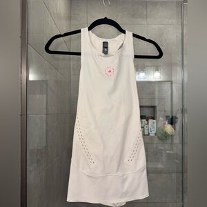 Adidas Stella McCartney Cream Tank Top with Pink Logo